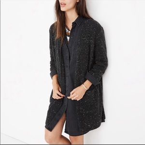 Donegal knit Madewell cardigan black sweater Sz Small